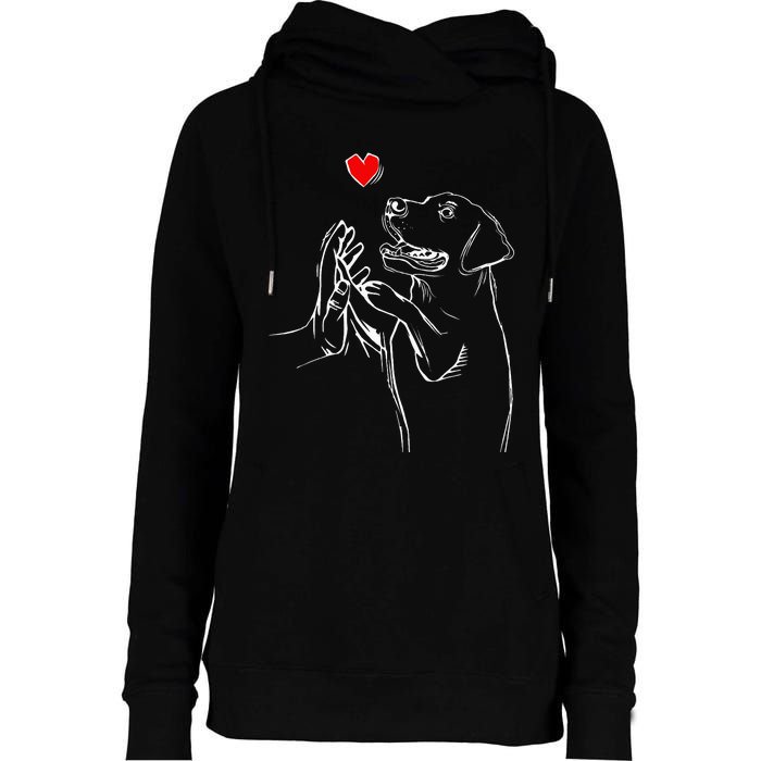 Labrador Retriever Love Golden Black Lab Dad Mom Womens Funnel Neck Pullover Hood