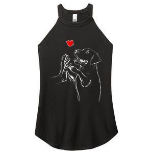 Labrador Retriever Love Golden Black Lab Dad Mom Women's Perfect Tri Rocker Tank