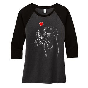 Labrador Retriever Love Golden Black Lab Dad Mom Women's Tri-Blend 3/4-Sleeve Raglan Shirt