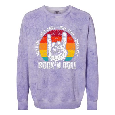 Lets Rock Legend Rock and Roll Music Guitar Colorblast Crewneck Sweatshirt