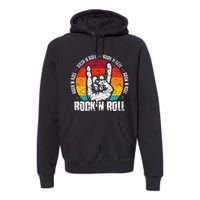 Lets Rock Legend Rock and Roll Music Guitar Premium Hoodie