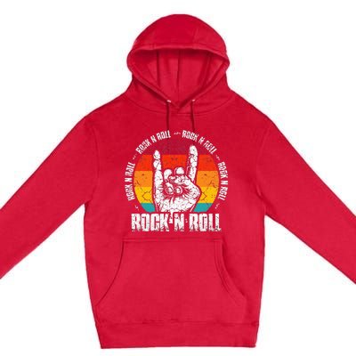 Lets Rock Legend Rock and Roll Music Guitar Premium Pullover Hoodie