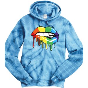 Lgbt Rainbow Lip Pro Pride Month Tie Dye Hoodie