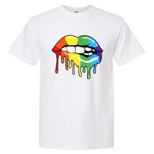 Lgbt Rainbow Lip Pro Pride Month Garment-Dyed Heavyweight T-Shirt