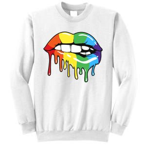 Lgbt Rainbow Lip Pro Pride Month Sweatshirt