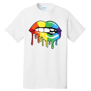 Lgbt Rainbow Lip Pro Pride Month Tall T-Shirt