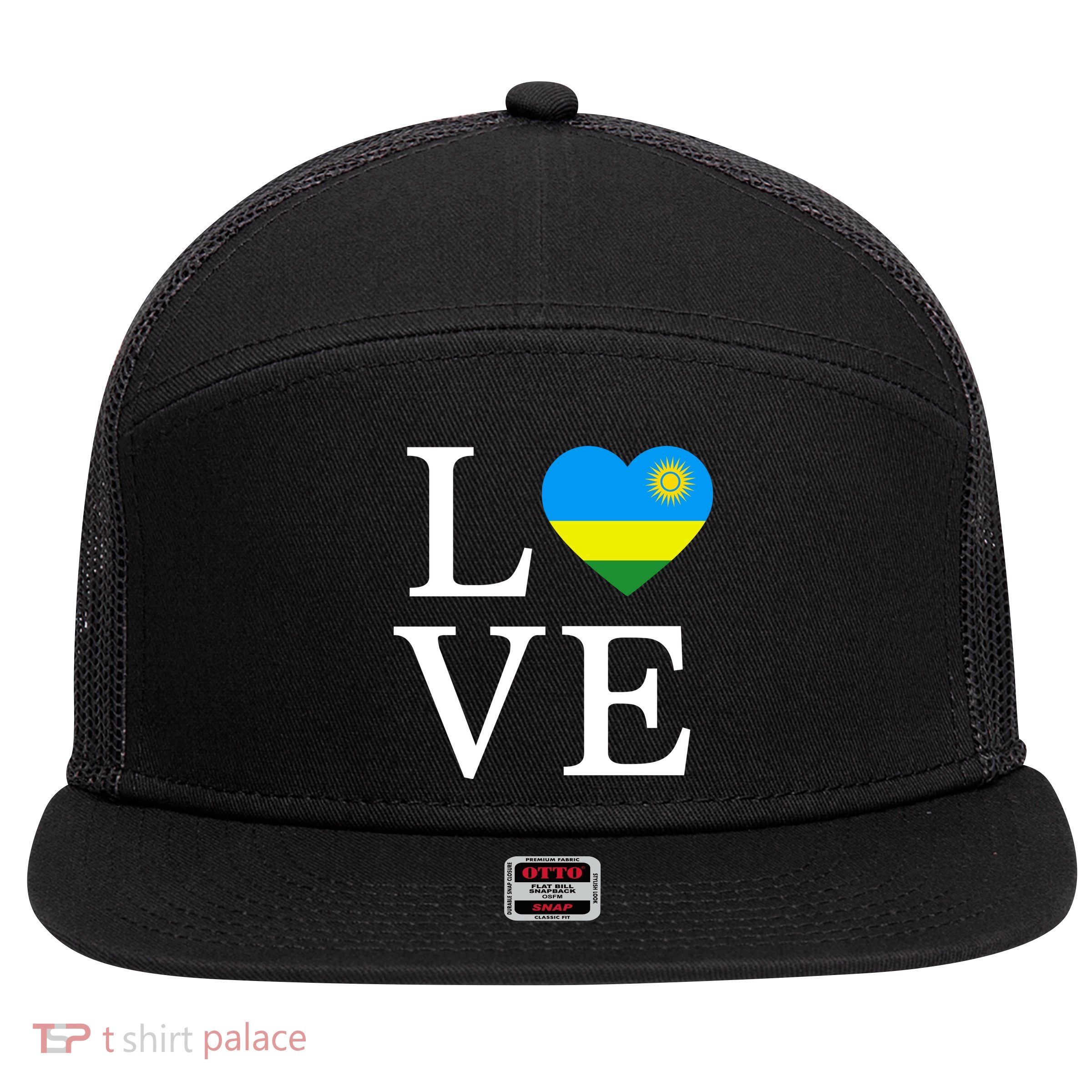 Love Rwanda 7 Panel Mesh Trucker Snapback Hat