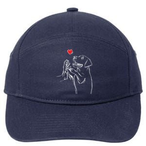 Labrador Retriever Love Golden Black Lab Dad Mom 7-Panel Snapback Hat