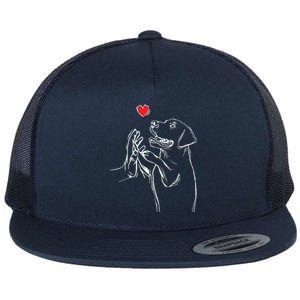 Labrador Retriever Love Golden Black Lab Dad Mom Flat Bill Trucker Hat