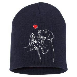 Labrador Retriever Love Golden Black Lab Dad Mom Short Acrylic Beanie