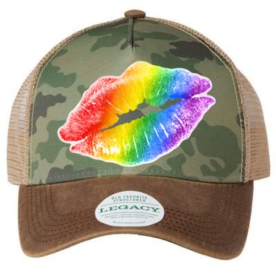 Lgbtq Rainbow Lips Colorful Lgbtqia Pride S S Gift Legacy Tie Dye Trucker Hat