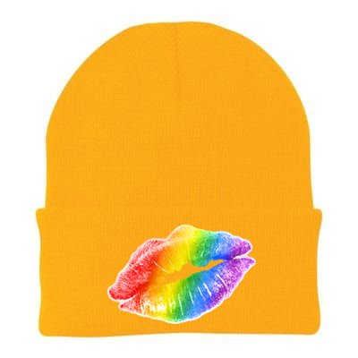 Lgbtq Rainbow Lips Colorful Lgbtqia Pride S S Gift Knit Cap Winter Beanie