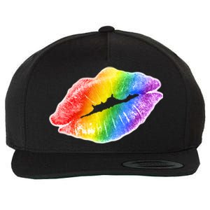 Lgbtq Rainbow Lips Colorful Lgbtqia Pride S S Gift Wool Snapback Cap