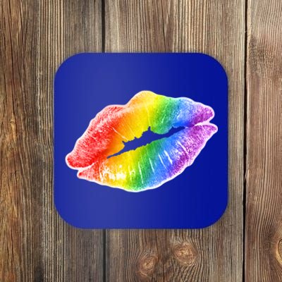 Lgbtq Rainbow Lips Colorful Lgbtqia Pride S S Gift Coaster