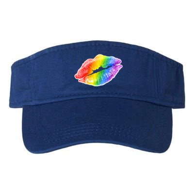 Lgbtq Rainbow Lips Colorful Lgbtqia Pride S S Gift Valucap Bio-Washed Visor