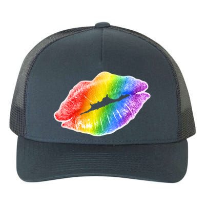 Lgbtq Rainbow Lips Colorful Lgbtqia Pride S S Gift Yupoong Adult 5-Panel Trucker Hat