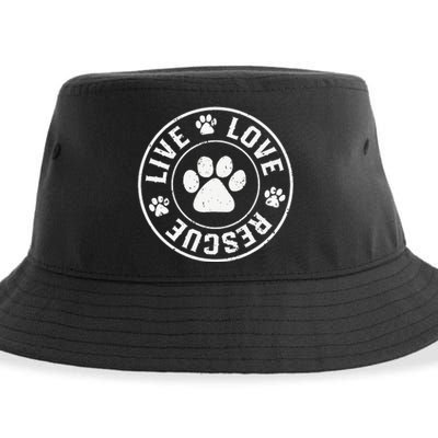 Love rescue Live dog lover in your life Sustainable Bucket Hat