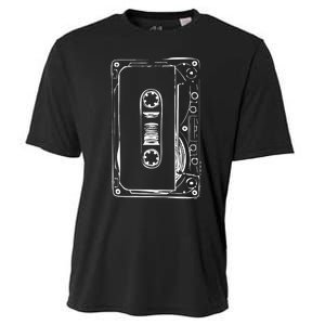 Love Retro Mixtape 80's Blank Cassette Tape Cooling Performance Crew T-Shirt