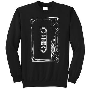 Love Retro Mixtape 80's Blank Cassette Tape Sweatshirt