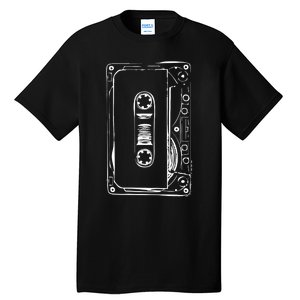 Love Retro Mixtape 80's Blank Cassette Tape Tall T-Shirt