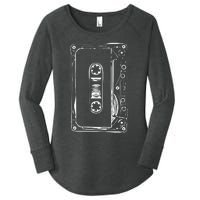 Love Retro Mixtape 80's Blank Cassette Tape Women's Perfect Tri Tunic Long Sleeve Shirt