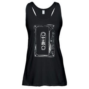 Love Retro Mixtape 80's Blank Cassette Tape Ladies Essential Flowy Tank