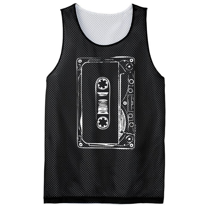 Love Retro Mixtape 80's Blank Cassette Tape Mesh Reversible Basketball Jersey Tank