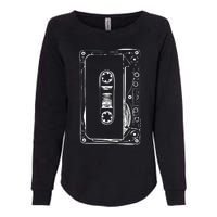 Love Retro Mixtape 80's Blank Cassette Tape Womens California Wash Sweatshirt