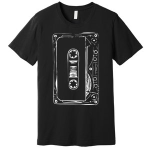 Love Retro Mixtape 80's Blank Cassette Tape Premium T-Shirt