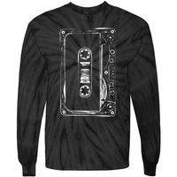 Love Retro Mixtape 80's Blank Cassette Tape Tie-Dye Long Sleeve Shirt