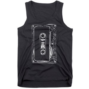 Love Retro Mixtape 80's Blank Cassette Tape Tank Top