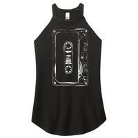 Love Retro Mixtape 80's Blank Cassette Tape Women's Perfect Tri Rocker Tank