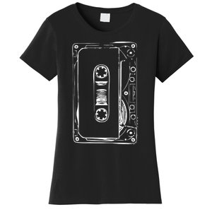 Love Retro Mixtape 80's Blank Cassette Tape Women's T-Shirt