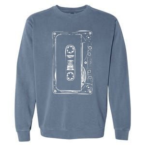 Love Retro Mixtape 80's Blank Cassette Tape Garment-Dyed Sweatshirt