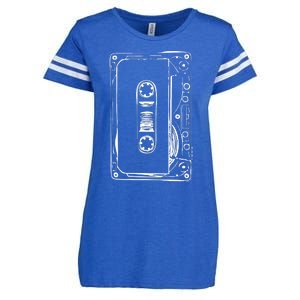 Love Retro Mixtape 80's Blank Cassette Tape Enza Ladies Jersey Football T-Shirt