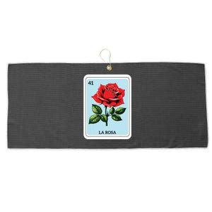 La Rosa Mexican Lottery Card Game Large Microfiber Waffle Golf Towel