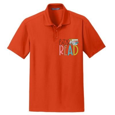 Lets Read Meaningful Gift Teacher Gift Dry Zone Grid Polo