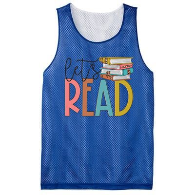 Lets Read Meaningful Gift Teacher Gift Mesh Reversible Basketball Jersey Tank