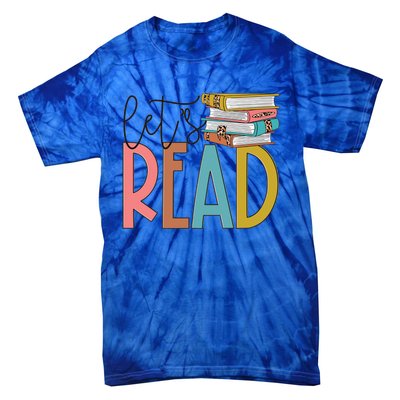 Lets Read Meaningful Gift Teacher Gift Tie-Dye T-Shirt