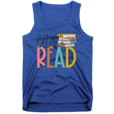 Lets Read Meaningful Gift Teacher Gift Tank Top