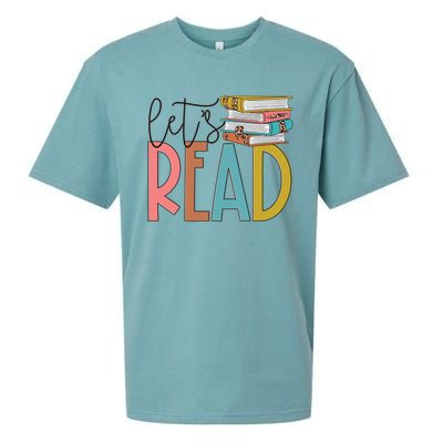 Lets Read Meaningful Gift Teacher Gift Sueded Cloud Jersey T-Shirt