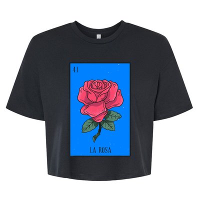 La Rosa Mexican Lottery Culture Bella+Canvas Jersey Crop Tee