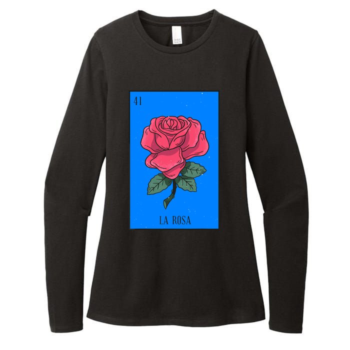 La Rosa Mexican Lottery Culture Womens CVC Long Sleeve Shirt