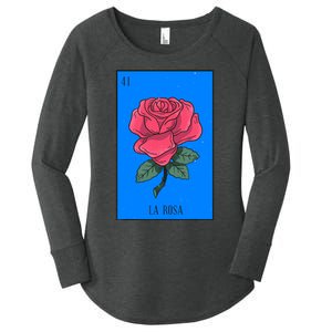 La Rosa Mexican Lottery Culture Women's Perfect Tri Tunic Long Sleeve Shirt