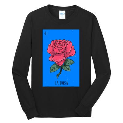 La Rosa Mexican Lottery Culture Tall Long Sleeve T-Shirt