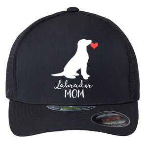 Labrador Retriever Mom Dog Silhouette Gift Flexfit Unipanel Trucker Cap