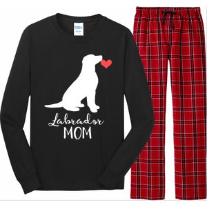 Labrador Retriever Mom Dog Silhouette Gift Long Sleeve Pajama Set