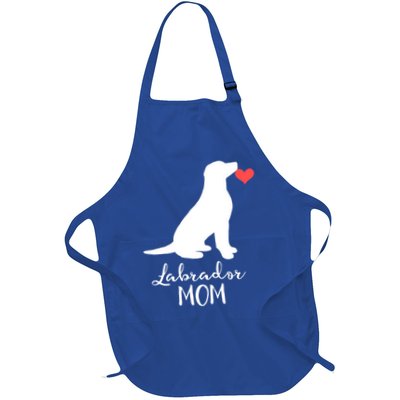 Labrador Retriever Mom Dog Silhouette Gift Full-Length Apron With Pockets