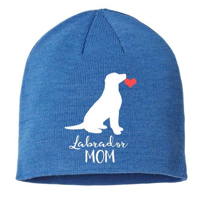 Labrador Retriever Mom Dog Silhouette Gift Sustainable Beanie