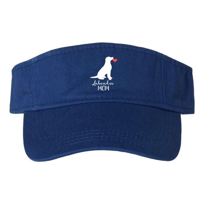 Labrador Retriever Mom Dog Silhouette Gift Valucap Bio-Washed Visor